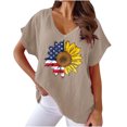 thumbnail image 1 of Birdeem T-Shirts à Col en V pour Femmes Mode Confortable Blouses Féminines Hauts, 1 of 6