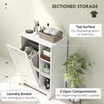 thumbnail image 4 of HOMCOM Armoire à Lessive avec Panier Amovible, Panier à Linge Basculant, 4 of 10