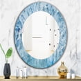 thumbnail image 3 of Designart 'Geode Interior With Light Blue Crystals' Mid-Century Mirror - Oval or Round Wall Mirror - 24x36, 3 of 4