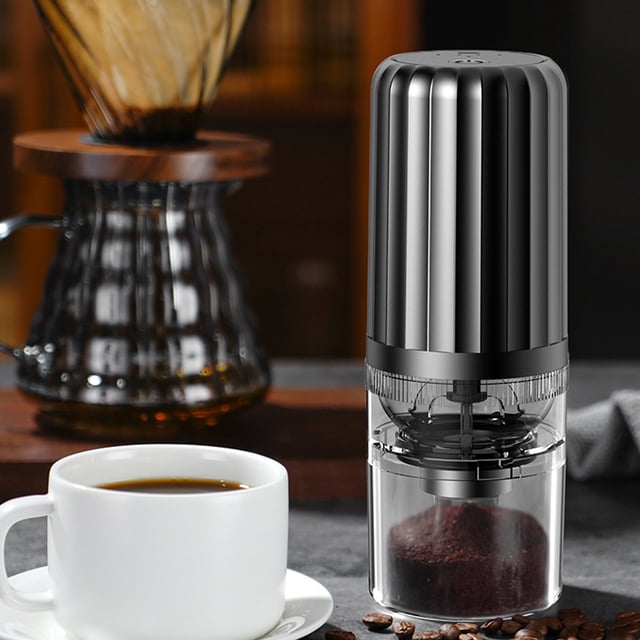 RKSTN Electric Grinder Electric Coffee Machine, Portable Grinder, Wireless Home Coffee Grinder, USB Rechargeable Coffee Grinder, Black Kitchen Gadgets