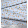 thumbnail image 3 of Soimoi Blue Poly Georgette Fabric Maze & Grandiflora Roses Floral Printed Craft Fabric by the Yard 42 Inch Wide, 3 of 6