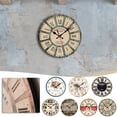 thumbnail image 3 of Agiferg European Style Creative Wooden Living Room Bedroom Decoration Round Wall Clock, 3 of 3
