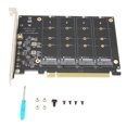 thumbnail image 1 of Adaptateur Double M.2 PCIE, Carte Adaptateur à Opération Stable Structure Ferme pour Ordinateurs PH44, 1 of 8