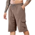 thumbnail image 1 of Birdeem Mens Shorts Mens Summer Leisure Comfortable Button Pocket Elastic Waist Shorts, 1 of 1