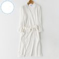 thumbnail image 2 of LSLJS Unisex Breathable Color Bathrobe Splicing Home Clothes Robe Coat, Robes Gifts for Women, 2 of 4