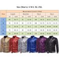 thumbnail image 2 of SUNSIOM Veste Décontractée à Sequins pour Hommes, Manteau Slim à Manches Longues avec Col et Fermeture Éclair, 2 of 5