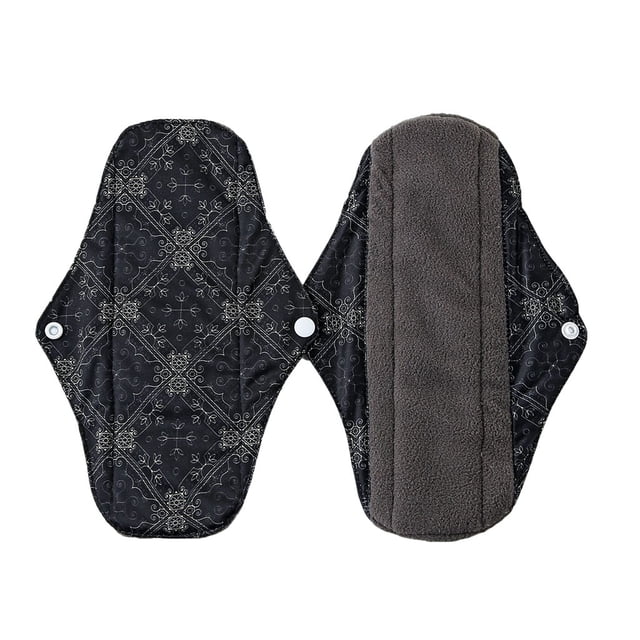 TopLLC Cloth Menstrual Pad Mama Cloth Sanitary Charcoal Bag Reusable ama Bamboo