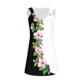 thumbnail image 5 of Ovzne Robes d'Été pour Femmes 2025 Robe Femme Robe de Printemps et d'Été pour Femmes Vacances Boutonnée Col en V à Bretelles Robe Haut Robe de Printemps Imprimée Liquidation, 5 of 5