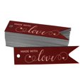 thumbnail image 1 of Inkdotpot Rose Gold Foil Paper Hang Tags Made With Love Text Favor Tags 50 Pieces, 1 of 6