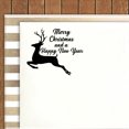 thumbnail image 2 of Printtoo Tampon Rond Auto-Encreur Joyeux Noël et Bonne Année Caoutchouc Renne Vacances Tampon-Rouge, 2 of 4