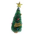 thumbnail image 2 of KLKCMS Mini Christmas Tree Decoration with Snow Frost, Xmas Decor, Small Bottle Brush Green 16cm, 2 of 9
