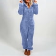 thumbnail image 2 of Pyjamas Chauds pour Femmes Hiver Combinaison à Manches Longues à Capuche Pyjamas Décontractés Combinaison de Sommeil Chaude d'Hiver Combinaison à Manches Longues, 2 of 5