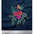 thumbnail image 1 of Soimoi Poly Georgette Fabric Floral & Leaves Tropical Print Fabric by Yard 52 Inch Wide, 1 of 2