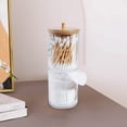 thumbnail image 4 of TIELUTT Support de Tampons avec Couvercle Distributeur en Acrylique Q Embout Organisateur Alimentaire pour Réfrigérateur Rangement Transparent pour Placard Contenants Alimentaires Transparents avec Couvercles Idées de Rangement de Cuisine Canisters de Rangement pour Garde-Manger, 4 of 7