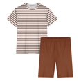 thumbnail image 4 of Ensembles de Pyjama pour Femmes, Ensemble de Pyjama une Pièce à Manches Courtes en Laitue avec Shorts, Cadeaux pour Femmes, TTG, 4 of 5