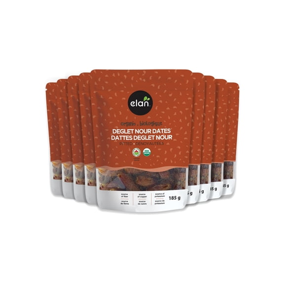 ELAN Organic Pitted Dates (GMO & Gluten Free), 8 Count, 185g