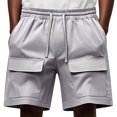 thumbnail image 1 of Cameland Men's Summer Casual Shorts Drawstring Elastic Waist With Pockets Work Shorts Solid Color Beach Shorts, 1 of 5