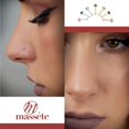 thumbnail image 4 of 14k Yellow Gold Nose Ring with Simulated Emerald Bezel Set Micro Stud Piercing Body, 4 of 6