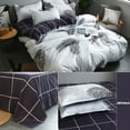 thumbnail image 2 of Yeacher Ensemble de Literie 4 Pcs Style Simple Housse de Couette Drap Plat Courtepointe Imprimé Feuille de Bananier Housse de Couette, 2 of 8