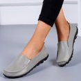 thumbnail image 3 of B91xZ Mocassins à Enfiler pour Femmes Bout Rond Confort Légers Chaussures Habillées à Enfiler, Gris 9, 3 of 5