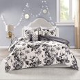 thumbnail image 3 of Intelligent Design Dorsey Floral Print Comforter Set Black/White Twin/Twin XL, 3 of 4