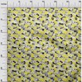thumbnail image 3 of oneOone Velvet Yellow Fabric Abstracts Craft Projects Decor Fabric Printed By The Yard 58 Inch Wide, 3 of 5