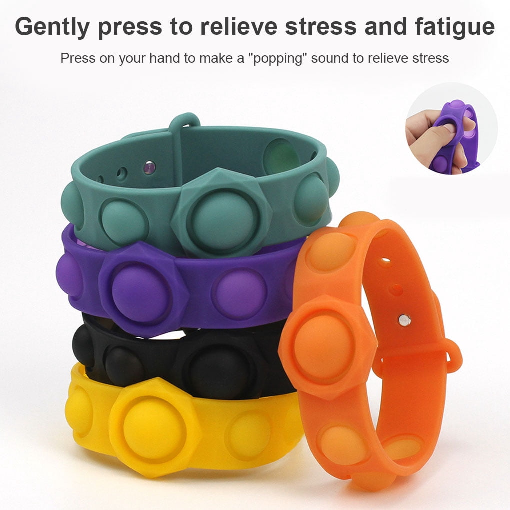 12PCS Bracelets Enfants, Pop It Fidget Toys, Silicone Push Pop Bubble Wristband, Rainbow Multicolor Bracelets, Anniversaires de 12PCS Bracelets Enfants, Pop It Fidget Toys, Silicone Push Pop Bubble Wristband, Rainbow Multicolor Bracelets, Anniversaires de