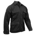 thumbnail image 2 of Rothco Poly/Cotton Twill Solid BDU Shirts - Black, Medium, 2 of 3