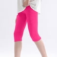 thumbnail image 4 of AherBiu Baby Girl Shorts Stretch High Waisted Toddler Biker Pants Basic Solid Color Knee Length Shorts, 4 of 6