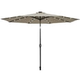 thumbnail image 4 of Gymax Parasol de Marché pour Table de Patio 10 Pi Cour Extérieur avec Lumières DEL Solaires Beige, 4 of 8