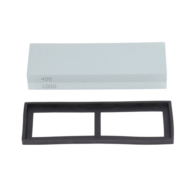 Knife Sharpening Stone Set Double Side Grits 400 Grits 1000 Grits Kitchen Whetstone Knife Sharpening Kit Abrasive Whetstone Rubber Base Kitchen Tools
