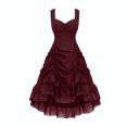 thumbnail image 1 of Mgmyaa Robe Gothique pour Femme Steampunk Vintage Robe Gothique Cintrée Froncée Costume Renaissance Robe Trapèze Fluide Costumes d'Halloween, 1 of 4