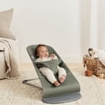 thumbnail image 2 of BabyBjorn Bouncer Bliss, Tissé, Courtepointe Pétale, Vert, 2 of 5