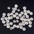 thumbnail image 3 of Wweixi 100 pcs Beautiful Bead 9.5mm Flower High quality Bead Caps for Jewelry Making lver, 3 of 3