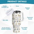 thumbnail image 2 of Gobelet de 30 oz avec Poignée, Couvercle et Paille, Gobelet d'Eau Isolé, Tasse d'Eau en Acier Inoxydable, Tasse Bouteille, Support de Tasse Réutilisable, Terrazzo Convivial, 2 of 6