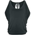 thumbnail image 3 of QualitChoice Hauts à Épaules Dénudées Col Rond Manches Courtes Chemise Ample Blouse d'Été Gris G, 3 of 6