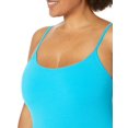thumbnail image 3 of Hanes Camisole en Coton Extensible pour Femmes avec Soutien-Gorge Intégré, m, Turquoise Volant, 3 of 5