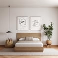 thumbnail image 1 of Nexera Milano Queen Platform Bed with Headboard, Brown Oak, 1 of 8