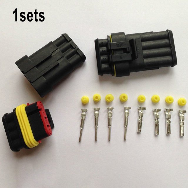 Electrical Waterproof Connector 1 2 3 4 5 6 Pin Way Superseal Car Boat Kit Clip