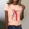 thumbnail image 2 of LUOGENLI T-shirts pour Femme pour Femmes T-Shirt pour Femme Col Rond Haut Imprimé T-Shirt pour Femme Manches Courtes T-shirts pour Femmes T-shirts Graphiques Pêche Saint-Valentin m, 2 of 4