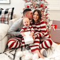 thumbnail image 1 of Pyjamas de Noël Assortis pour la Famille, Pyjamas de Noël pour Femmes, Hommes, Enfants, Vêtements de Nuit Rayés, Manches Longues, Ensemble de Pyjamas Assortis pour la Famille, Pyjamas de Noël Col Rond, Taille : TG, 1 of 6