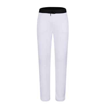 Wdgfv Boys Athletic Jogger Pants Comfortable Elastic Waist Casual Trousers for Active Youth Kids Sports Wear White 5-6 Years