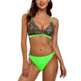 thumbnail image 1 of Charmo Ensemble de Bikini Triangle pour Femmes, Maillots de Bain à Dos Auto-Noué, Échancré, 2 Pcs, 1 of 6