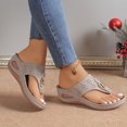 thumbnail image 4 of LSLJS Hollow Metal Circle Thick-soled Wedge Heel Flip-flops Women, Womens Flip Flops, 4 of 5
