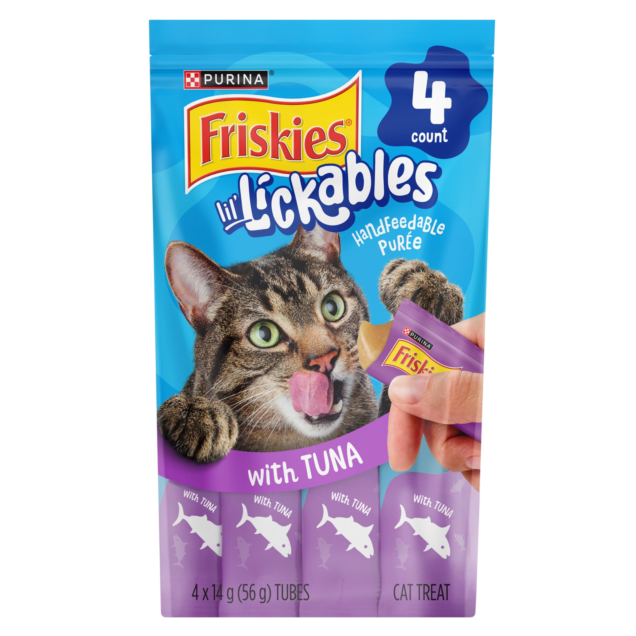 Purina Friskies Lil' Lickables Thon, Gâteries pour chats, 14 g x 4