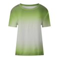 thumbnail image 4 of SMihono Hauts pour Femmes Été Décontracté Mode Féminine Impression Col Rond T-shirt Manches Courtes Ample Pull Blouse T-shirt Oversize pour Femmes 2023, 4 of 5