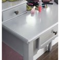 thumbnail image 3 of Roundhill Furniture Sanlo Wooden Vanity | Make Up Table and Stool Set | Silver, 3 of 5
