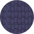 thumbnail image 1 of Ahgly Tapis Rond Lavable en Machine Intérieur Transitionnel Violet Pervenche Profond, 3 Pieds Rond, 1 of 7