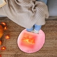 thumbnail image 3 of Pink Compressible Usb Electric Foot Warmer Plush Heating Pad For Indoor Use Winter Comfort Cold Feet Relief Portable Design Pink, 3 of 5