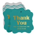 thumbnail image 3 of Inkdotpot Real Gold Foil Bracket Shape Paper Hang Tags Thank You For Celebrating The Bride To Be Bridal Shower Favor Tags Pack Of 100, 3 of 7